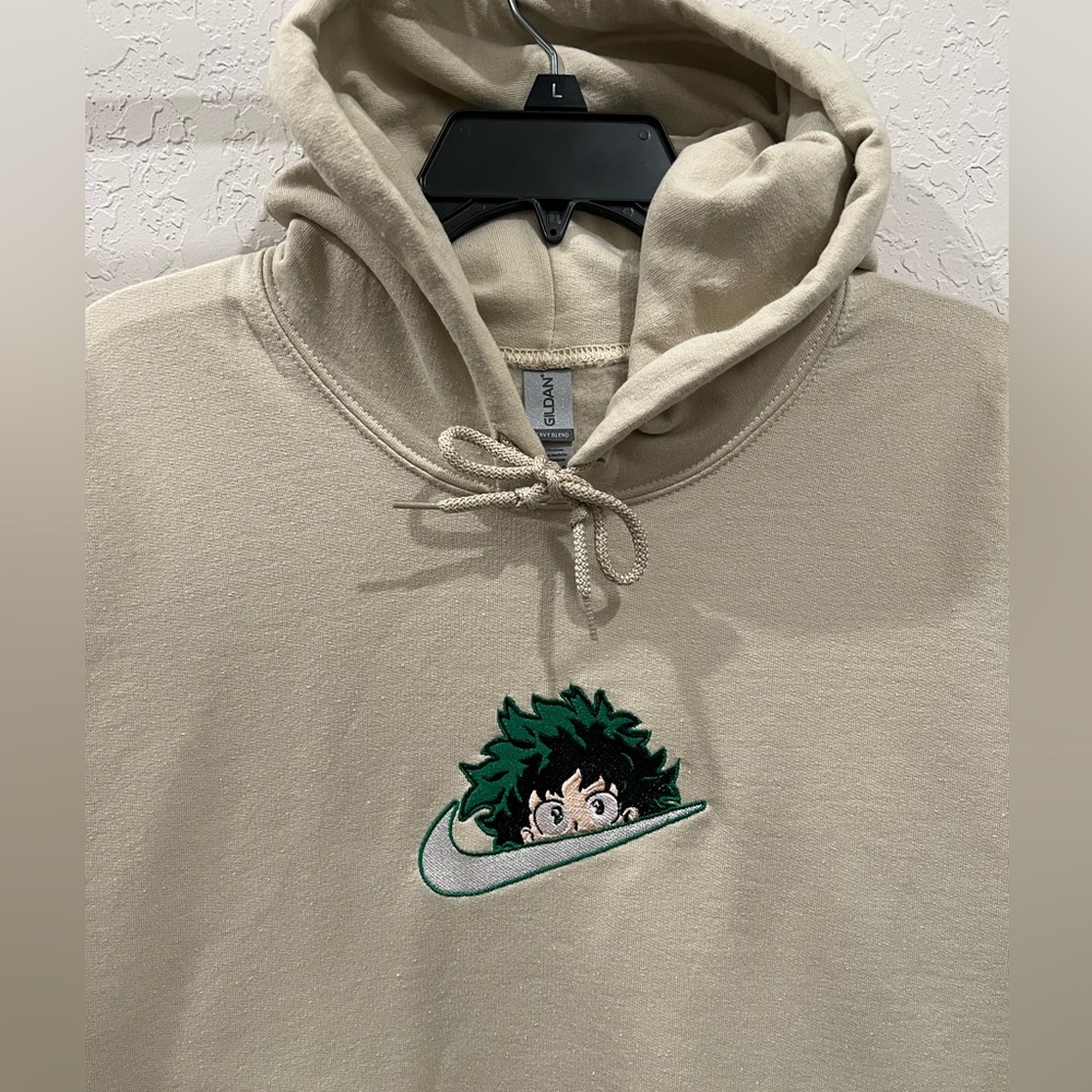 Deku check Cream Hoodie anime my hero academia izuku midoriya - Picture 3 of 6